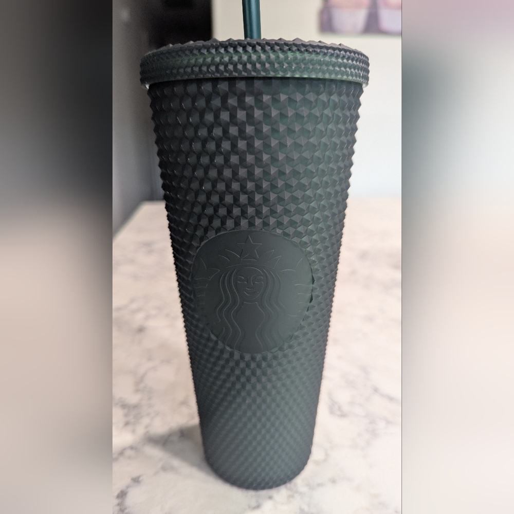 Starbucks Dark 24 Oz Green Textured Tumbler